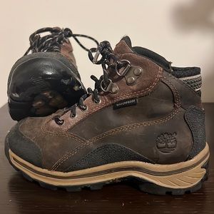 Brown boys timberland boots size 12.5